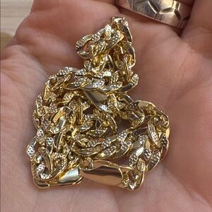 New 18 k Gold plated Chain Ankle Bracelet 10" long and 4mm thick